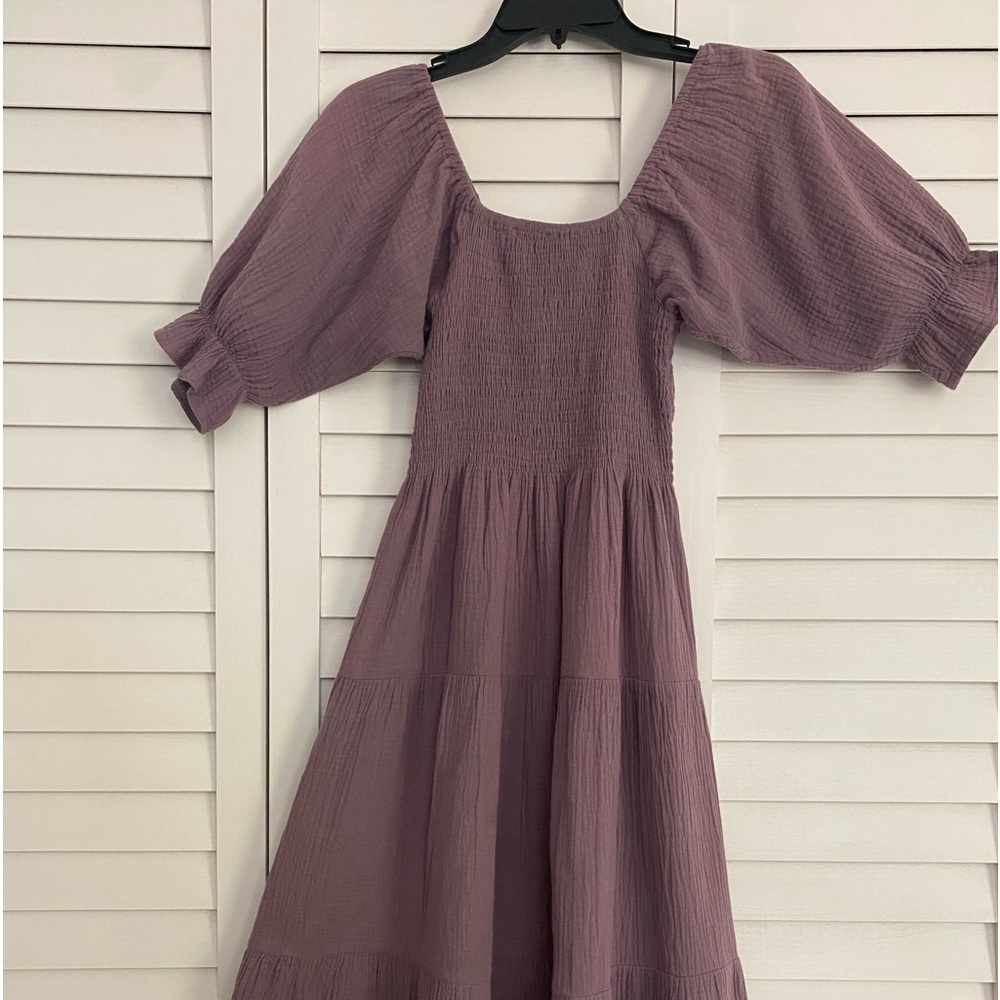 Sotela oasis dress lavender 100 organic cotton
